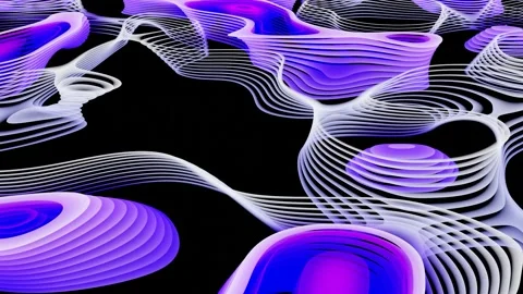 Blots on a black background.Design. Multicolored spots develop and move Stock Footage 167563528