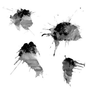 Blots of ink spots Stock Illustration