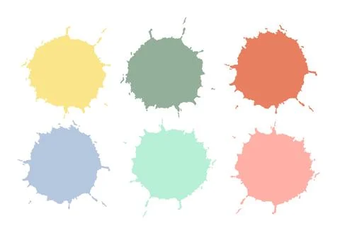 Blots of paint of different colored colors Stock Illustration
