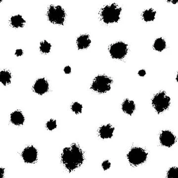 Blots Pattern from Brush Strokes Stock Illustration