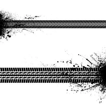 Blots tire tracks Stock Illustration