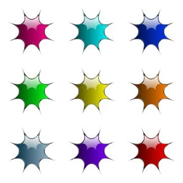 Blots vector buttons Illustrazione stock