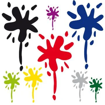 Blots on white background Stock Illustration