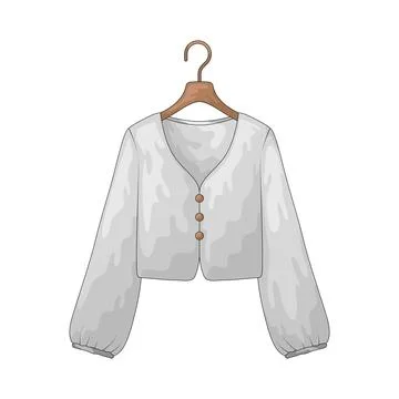 Blouse on hanger illustration Illustrazione stock