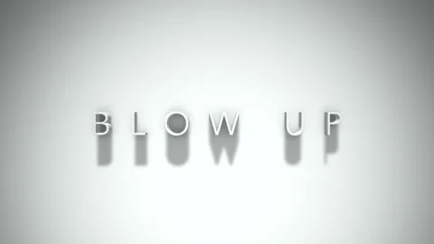 Blow up 3D title animation with shadows on a white background Stock-Footage 297514026
