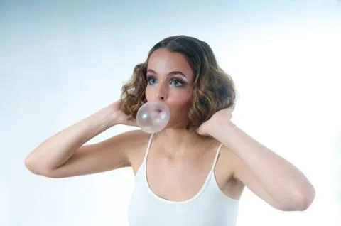 Blow big bubble model Stock Photos