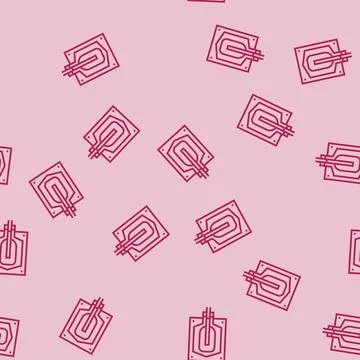 Blow molding materials engineering line seamless pattern Illustrazione stock
