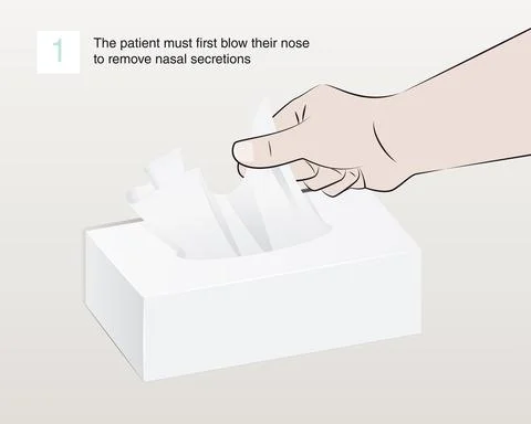 Blow the nose Stock Illustration