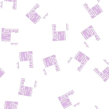 Blow tank glyph seamless pattern Stock Illustration