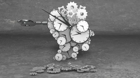 Blow your mind clock dials of various sizes Stock Footage 125435700