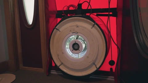 Blower Door Test in Residential House Air Leak Weatherization Energy Efficiency Stock Footage 342145209