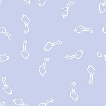 Blower gardeng equipment line vector seamless pattern Stock Illustration
