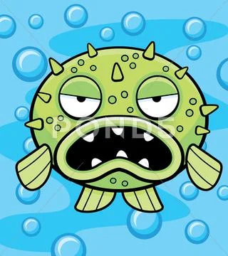Blowfish Underwater Stock Illustration