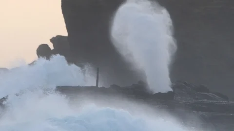 Blowhole Hawaii Stock Footage 100993515