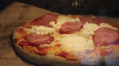 Blowing the air moves the paper and melts the cheese Stock-Footage 159876088