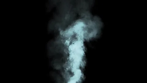 Blowing blue smoke, steam, to, clouds, f... | Stock Video | Pond5