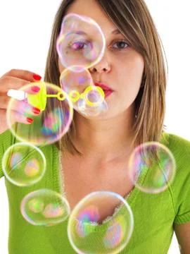 Blowing bubbles Stock Photos