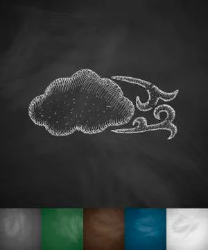 Blowing cloud icon 库存插图