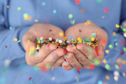 Blowing confetti Stock Photos