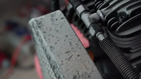 Blowing dust away with air compressor Stock Footage 161165623