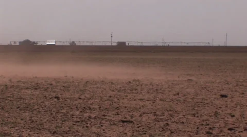 Blowing dust in Texas 3 Stock Footage 27544027