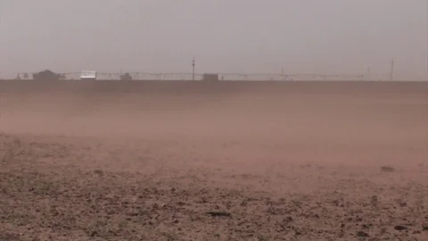 Blowing dust in a Texas field Stock Footage 78686316