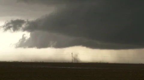 Blowing dust under a severe thunderstorm Video stock 457465