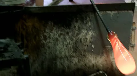 Blowing up glass Stock Footage 12299160