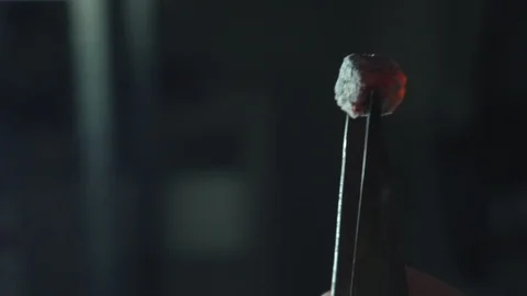 Blowing of hookah coal in slow motion Video stock 102521595