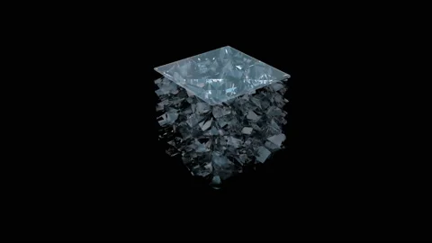 Blowing ice blast of cube Stock Footage 130561401