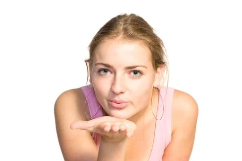 Blowing a kiss Stock Photos