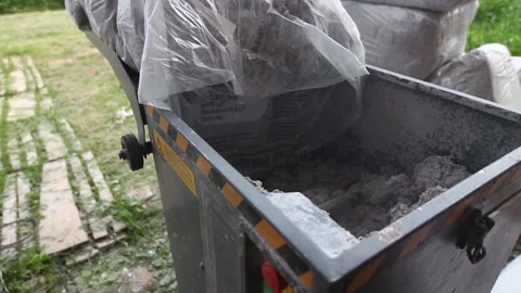 Blowing machine. For blowing cellulose insulation Stock Footage 144737942