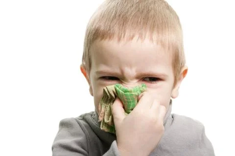 Blowing nose Stock Photos