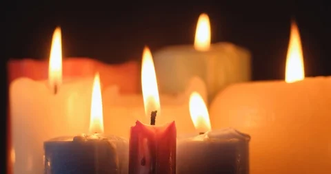 Blowing out candles Stock Footage 125143485