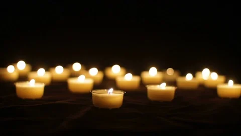 Blowing Out Tea Candles Stock Footage 102522127