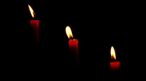 Blowing Out Three Candles Stock Footage 8526100