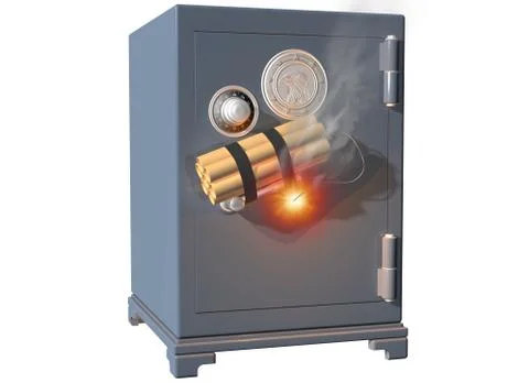 Blowing the safe Ilustração Stock