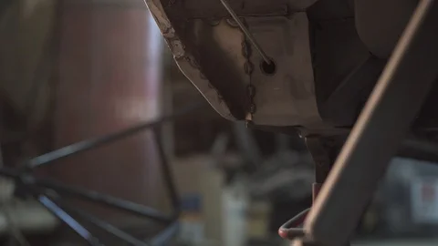 Blowing sand from the drilling machine Stock Footage 129285469