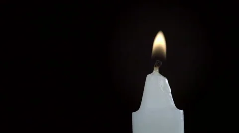 Blowing single candle, Slow Motion Stock Footage 41830761
