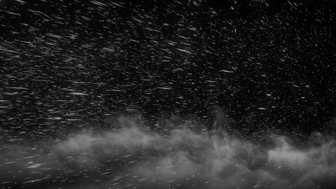Blowing Snow, seamless loop with Alpha Matte. Stock Footage 283031010