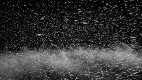 Blowing Snow, seamless loop with Alpha Matte. Stock Footage 318462653