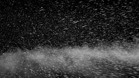 Blowing Snow, seamless loop with Alpha Matte. Stock Footage 318788599