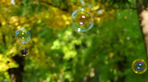 Blowing Soap Bubbles In Slow Motion Video stock 56537753