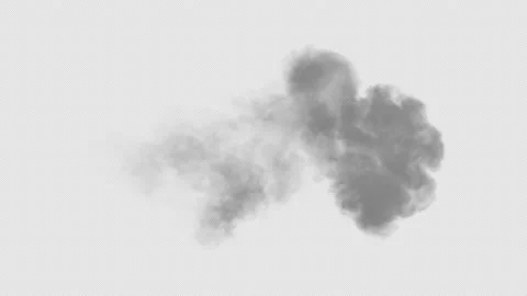 Blowing  White Smoke with Alpha Stock Footage 237654977