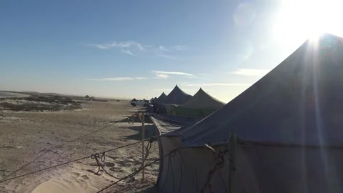 Blowing wind at Cap Tafarit, Banc of Arguin, Mauritania Stock-Footage 147843254