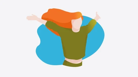 Blowing in the Wind, Flat Illustration Stock Footage 128382874