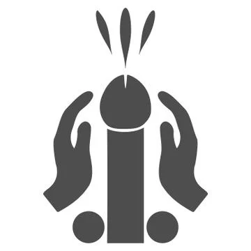 Blowjob Ejaculation Flat Icon Stock Illustration