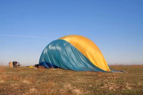 Blown balloon after flight Stock Photos