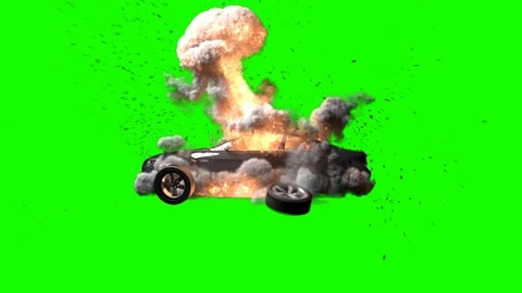 Blown up car 스톡 동영상 114221730