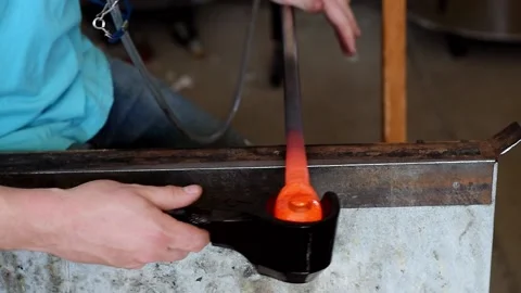 Blown glass rounded with block Stock Footage 148152240